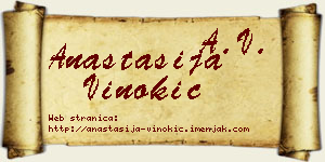 Anastasija Vinokić vizit kartica